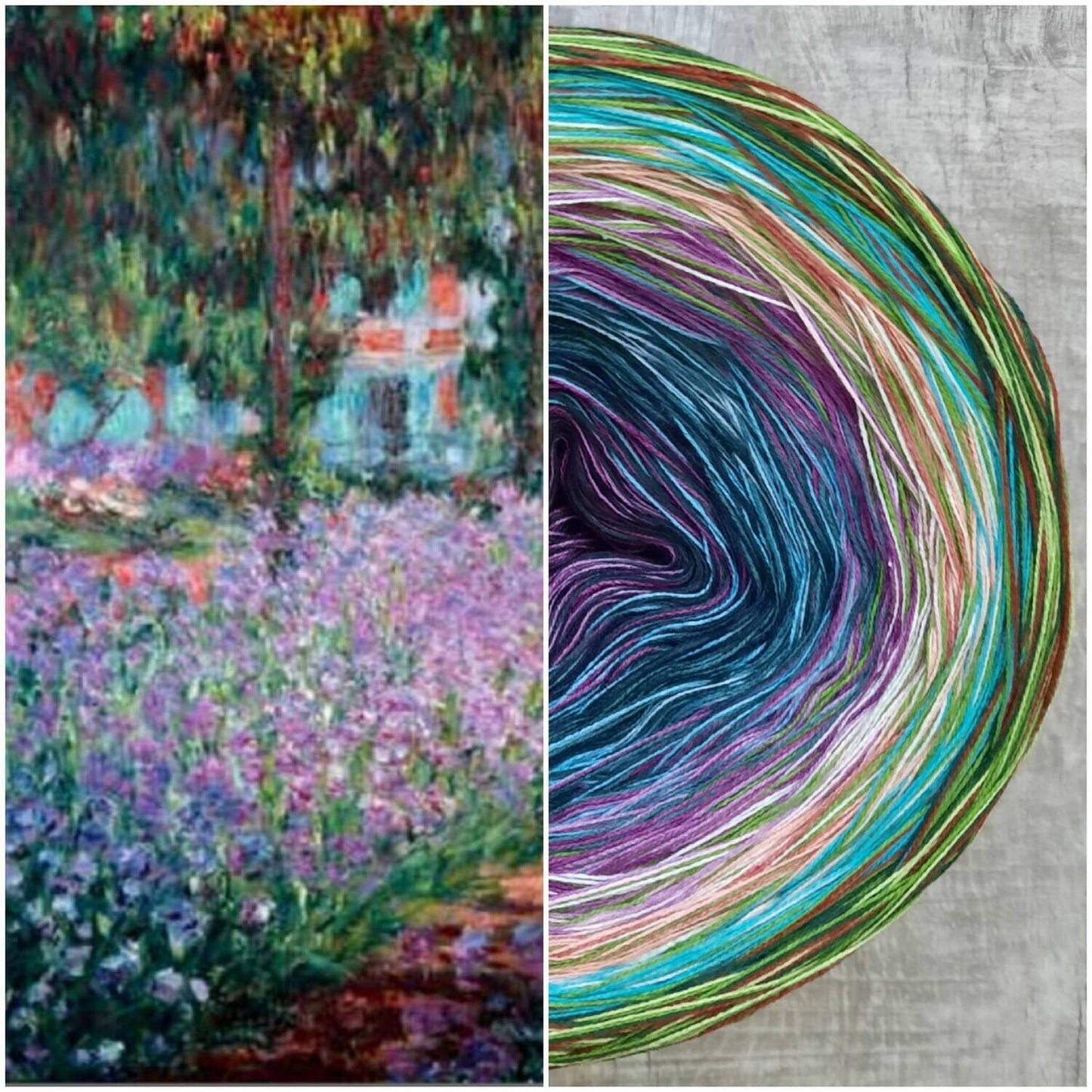Bobbel Monet Blühende Iris