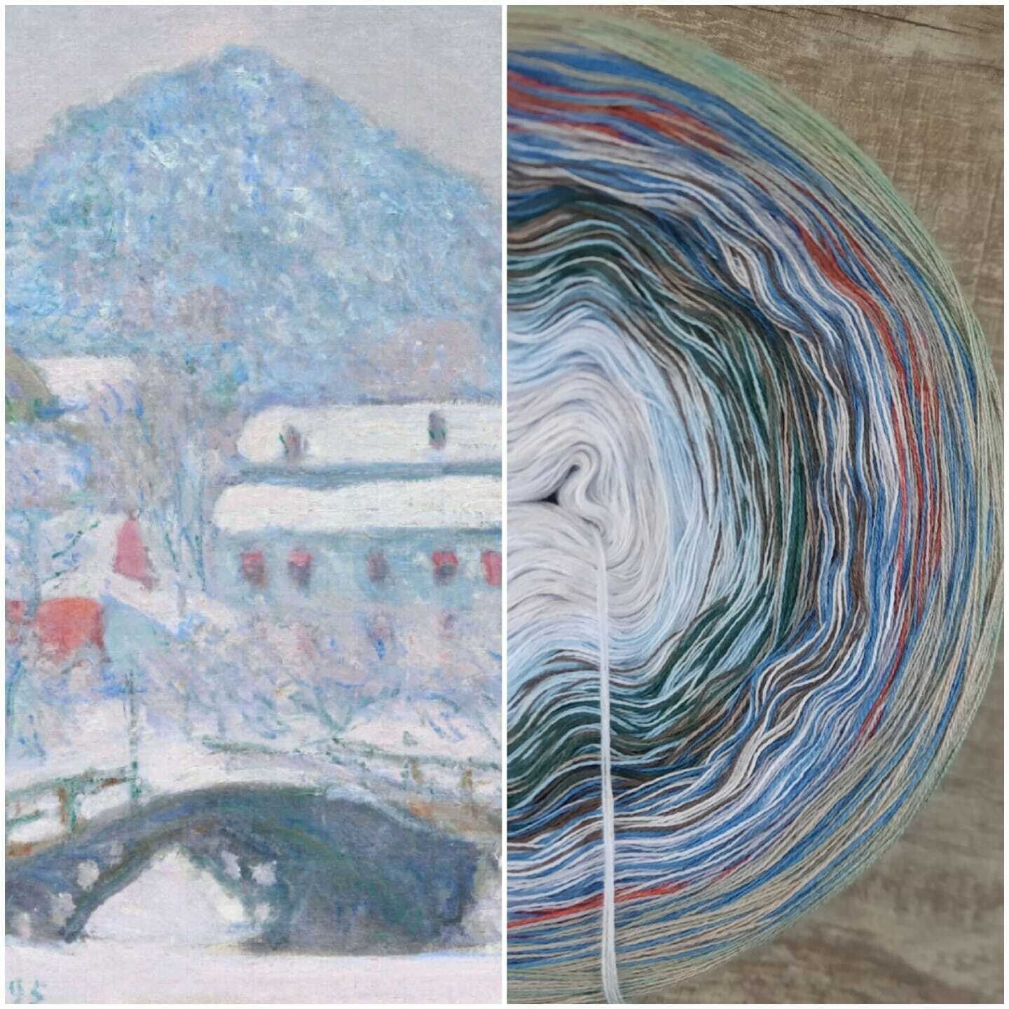 Bobbel Monet Village in the Snow