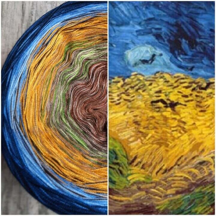 Bobbel Van Gogh Weizenfeld mit Raben