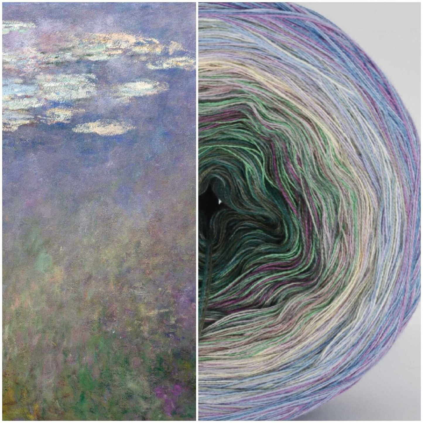 Bobbel Monet Wasserlilien und Agapanthus