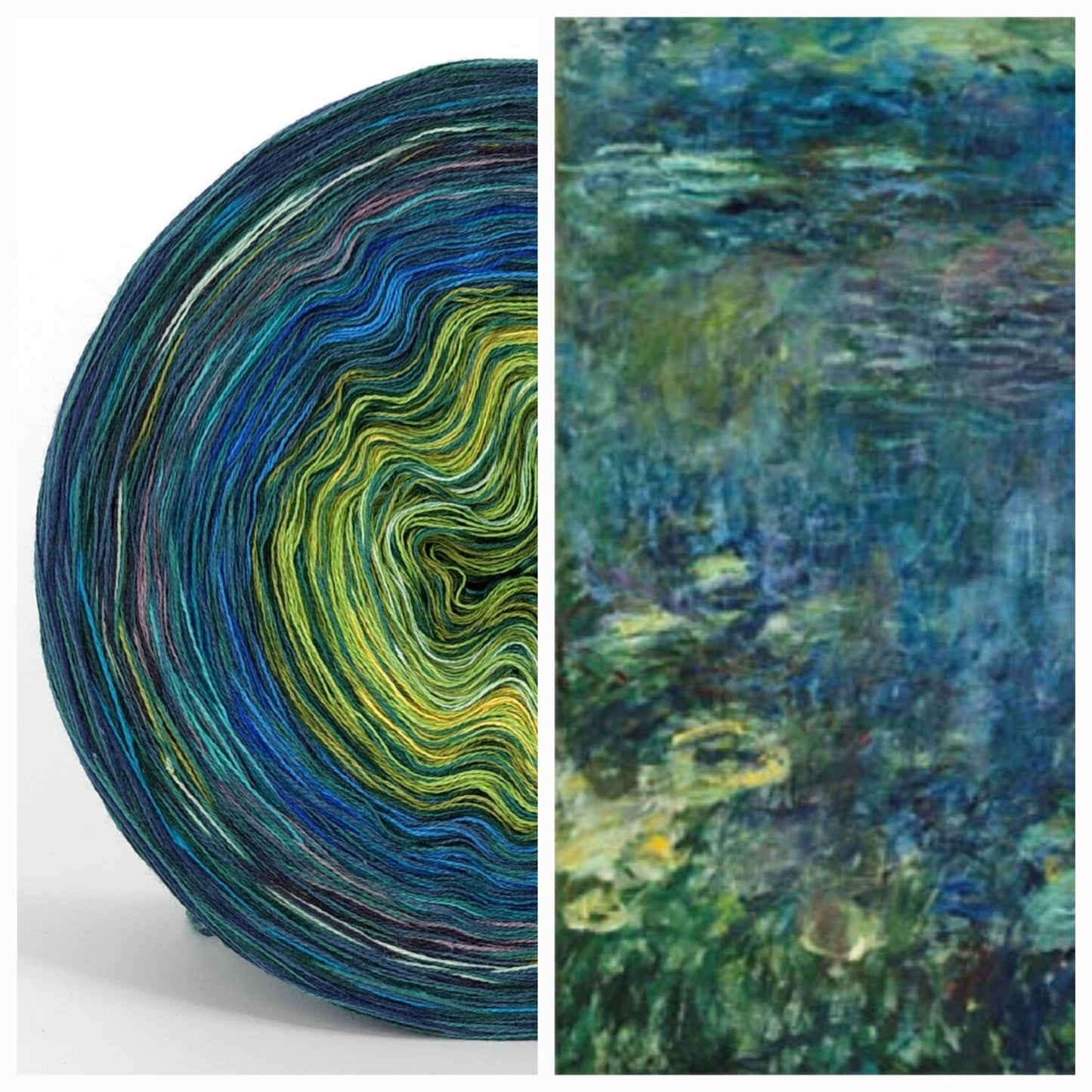 Bobbel Monet 100ter Monet Nymphéas als Paneele Teil Bereich 4