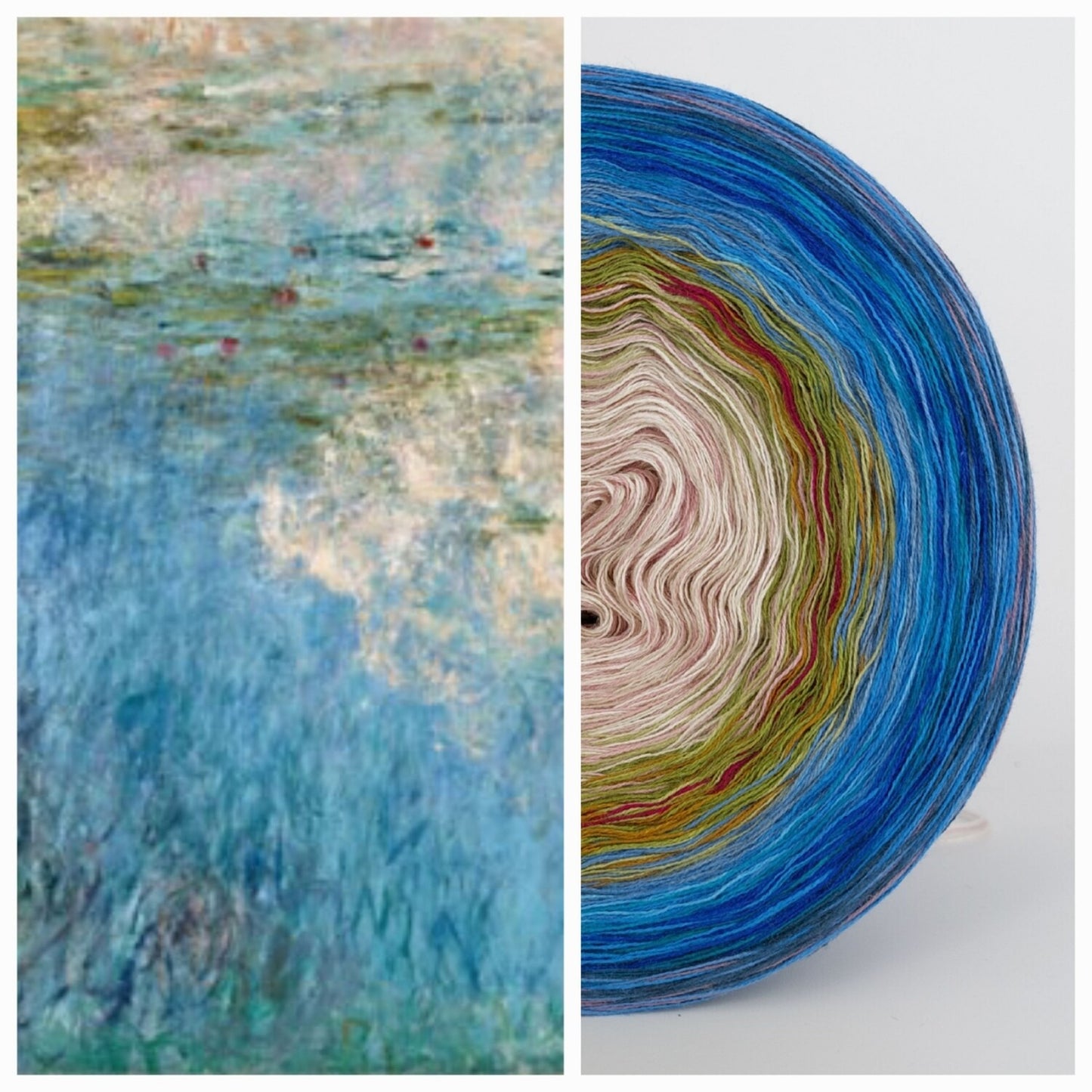 Bobbel Monet 100ter Monet Nymphéas als Paneele Teil Bereich 2
