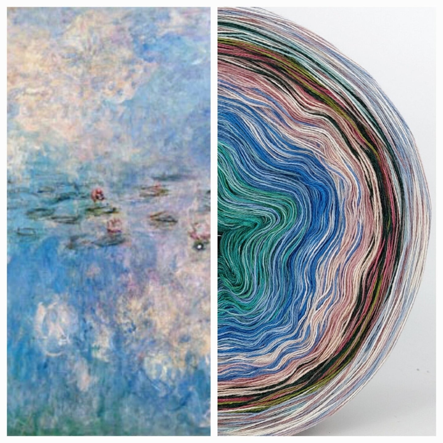 Bobbel Monet 100ter Monet Nymphéas als Paneele Teil Bereich 1