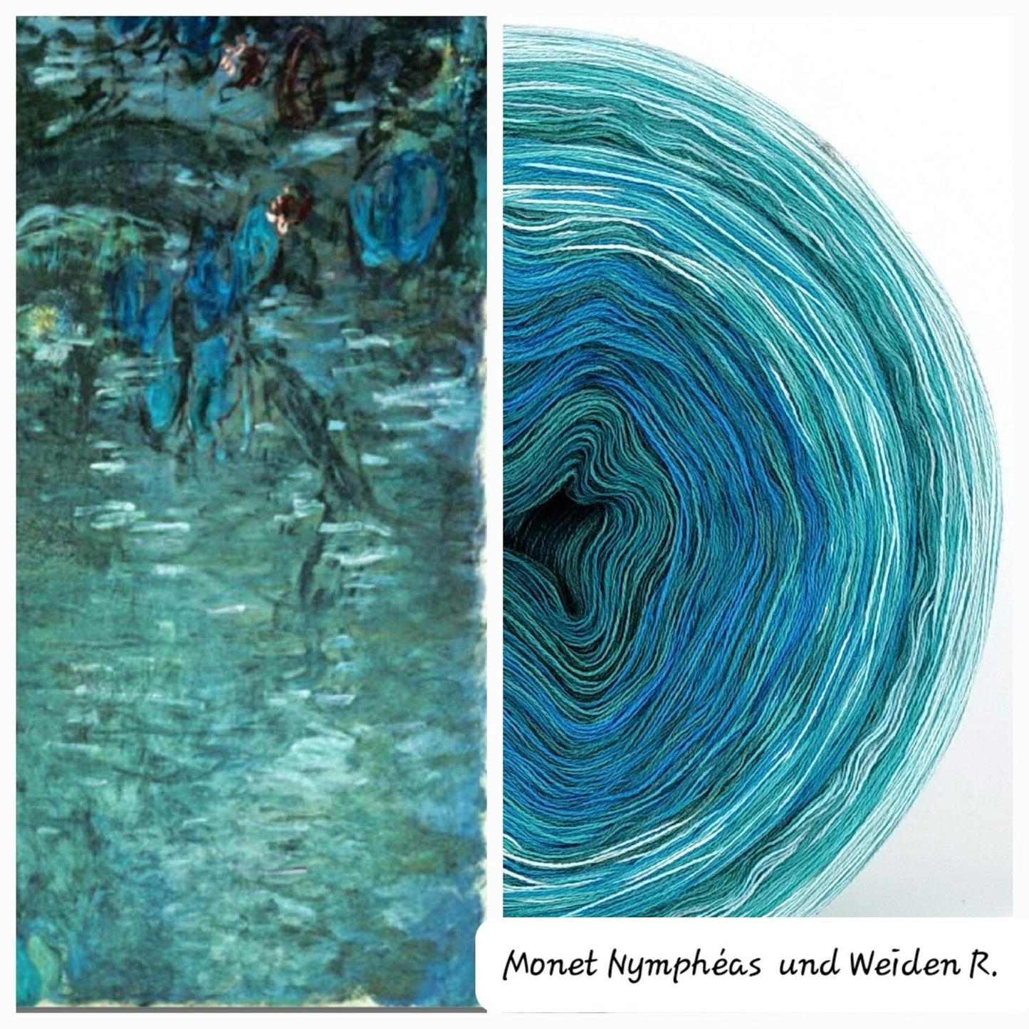 Bobbel Monet Nymphéas und Weiden