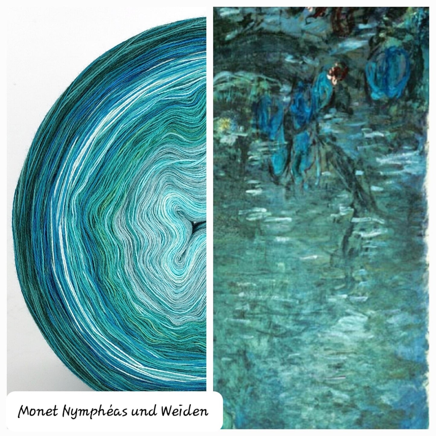 Bobbel Monet Nymphéas und Weiden