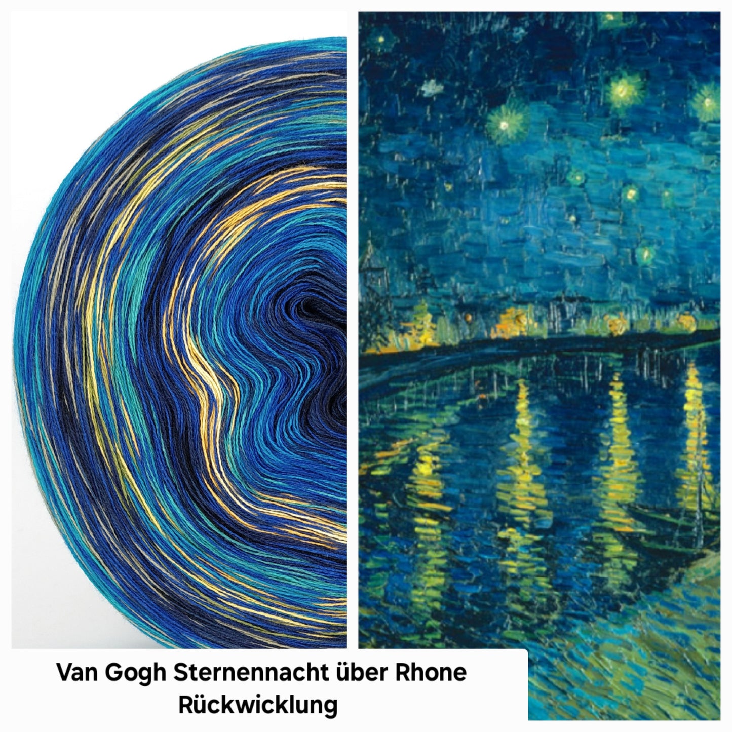 Bobbel Van Gogh Sternennacht über Rhone
