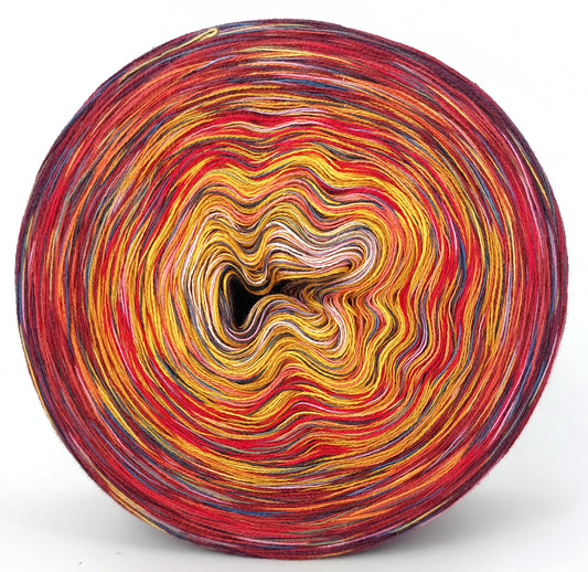 R7 mit 100% Biobaumwolle Regenbogengarn