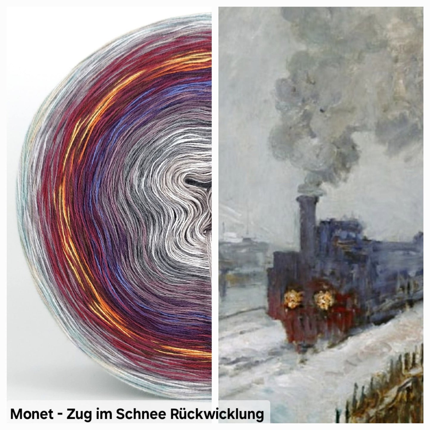 Bobbel Monet Zug im Schnee
