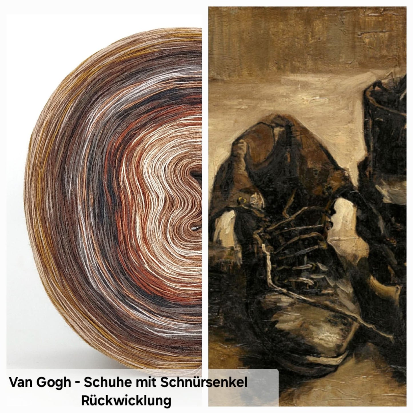 Bobbel Van Gogh Schuh mit Schnürsenkel