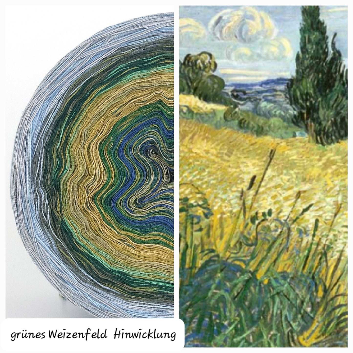 Bobbel Van Gogh grünes Weizenfeld