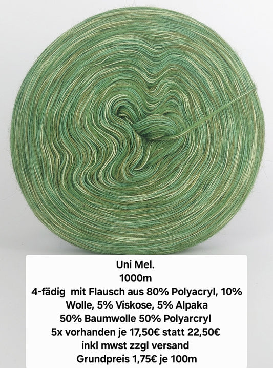 Uni mel. 1000m 4 fädig mitFlausch