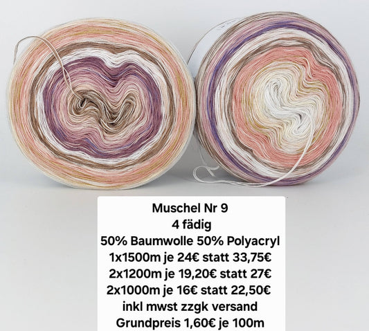 Muschel Nr 9 Bobbel diverse Größen