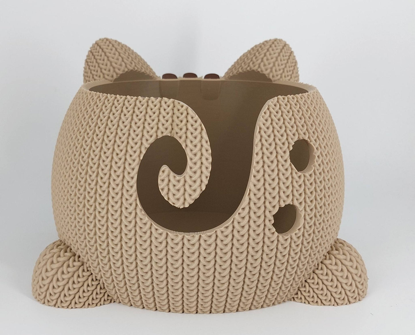 Garnschale Katze gestrickt