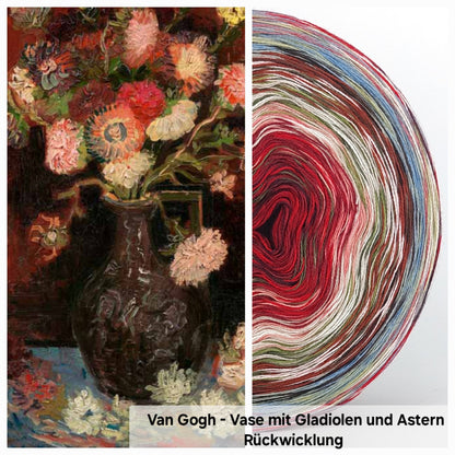 Bobbel Van Gogh Vase mit Gladiolen und Astern