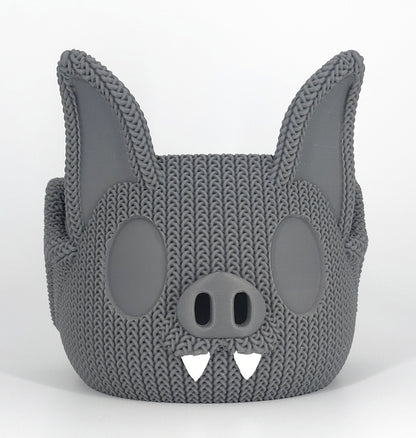 Garnschale Fledermaus gestricktes Design