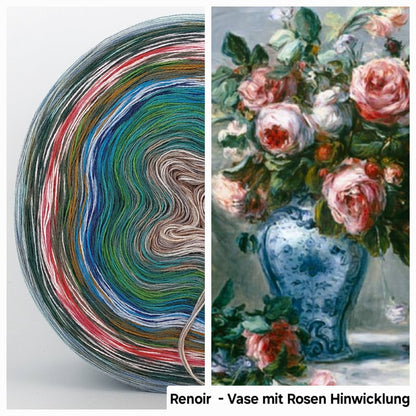 Bobbel Renoir Vase mit Rosen