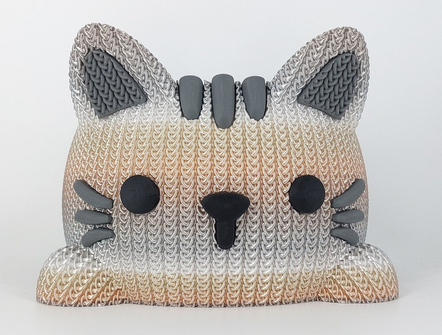 Rainbow Garnschale Katze gestrickt