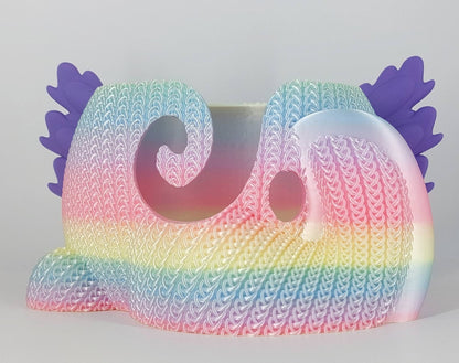 Verlaufsfabende Garnschale Axolotl