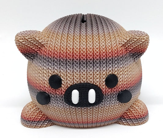 Rainbow Spardose Schwein gestrickt