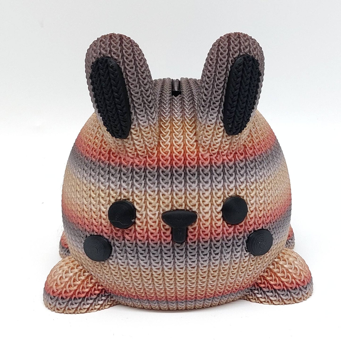 Rainbow Spardose Hase gestrickt