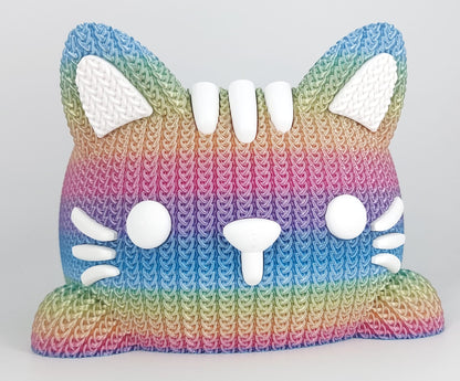 Rainbow Garnschale Katze gestrickt
