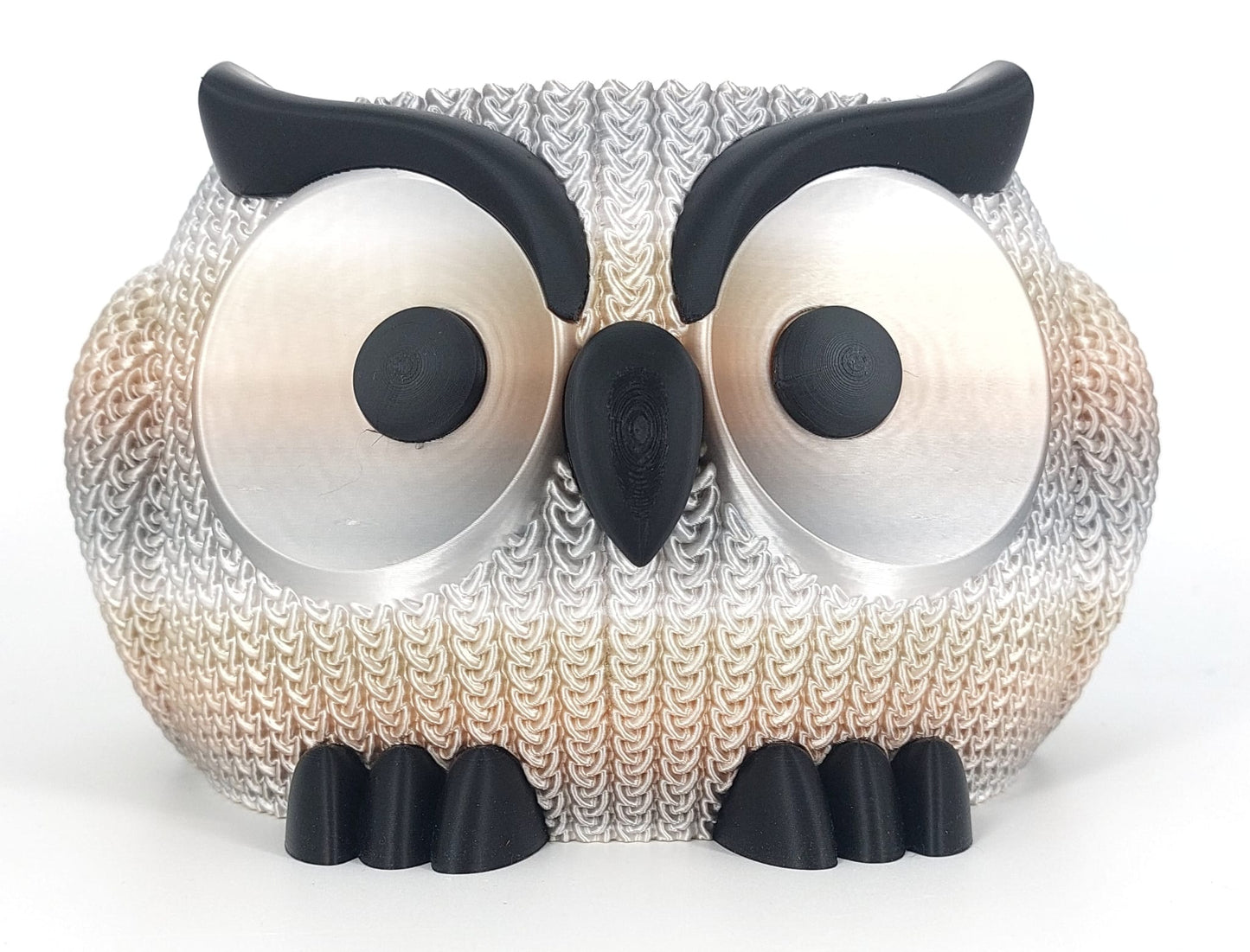 Rainbow Garnschale Eule gestrickt