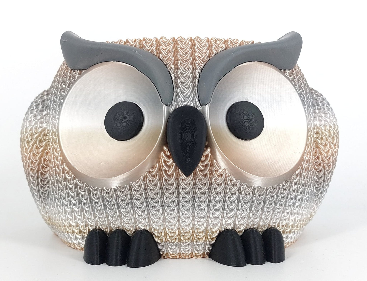 Rainbow Garnschale Eule gestrickt