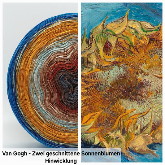 Bobbel Van Gogh Zwei geschnittene Sonnenblumen