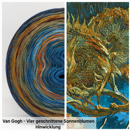 Bobbel Van Gogh Vier geschnittene Sonnenblumen