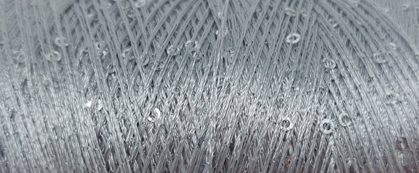 Silber Paliettengarn 500m