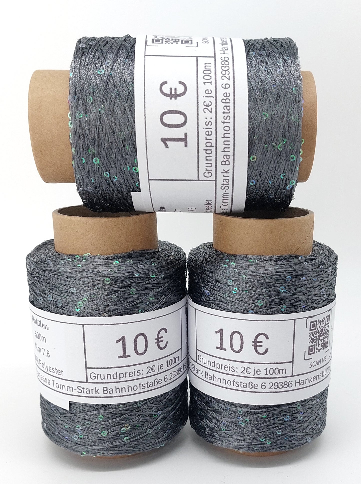 Graphit Paliettengarn 500m