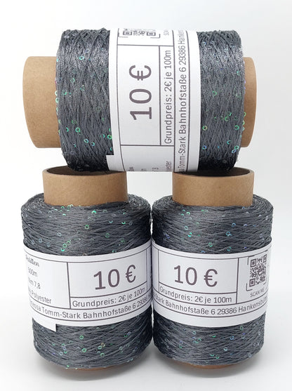 Graphit Paliettengarn 500m