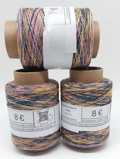 Rainbow White 100% Baumwolle Regenbogengarn 1000m