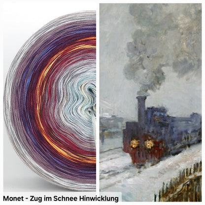 Bobbel Monet Zug im Schnee