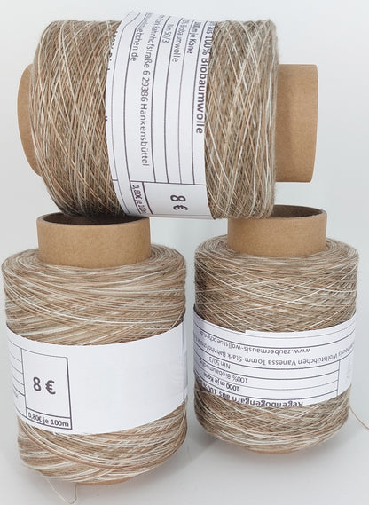 Erdig 100% Baumwolle Regenbogengarn 1000m