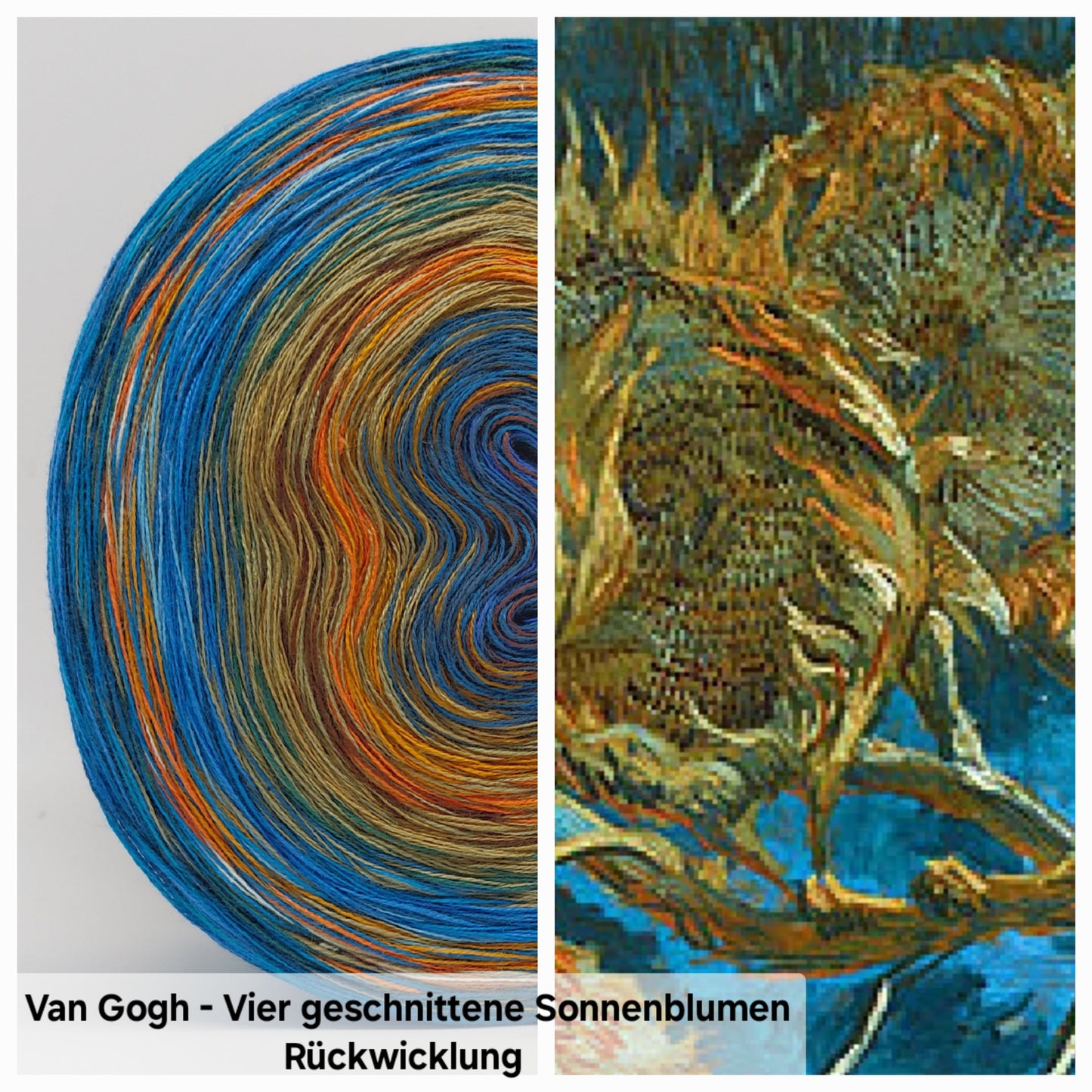 Bobbel Van Gogh Vier geschnittene Sonnenblumen