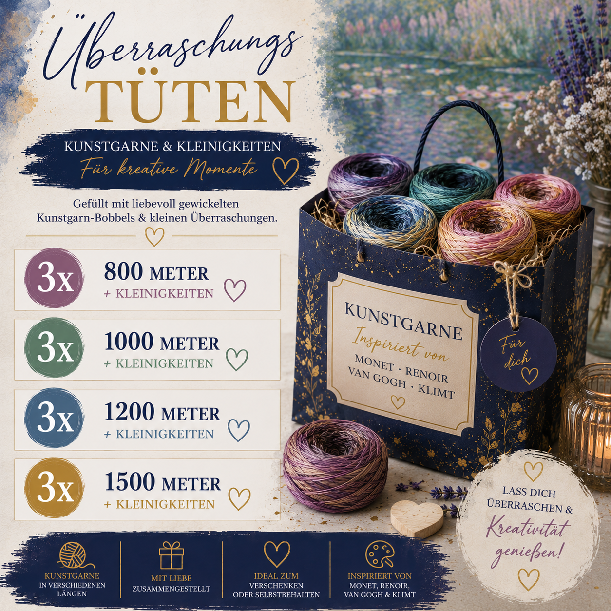 Kunstgarne Überraschungstüte